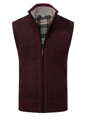 Red sweater vest with fleece lining